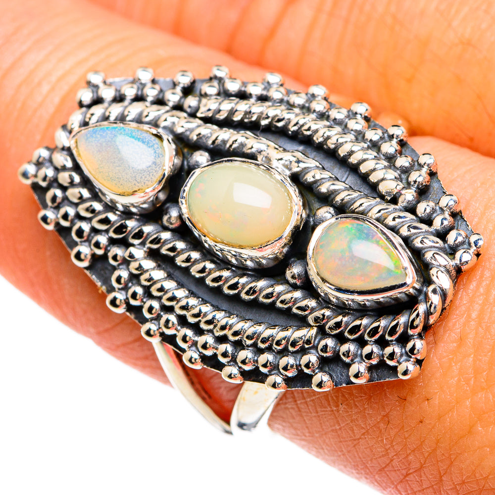 Ethiopian Opal Rings handcrafted by Ana Silver Co - RING80330
