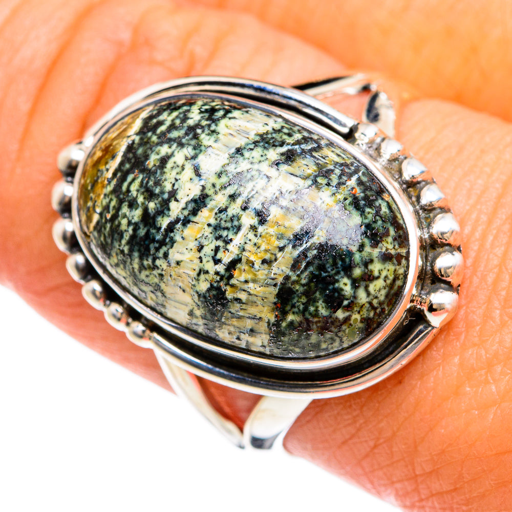 Lizard Jasper Rings handcrafted by Ana Silver Co - RING80341