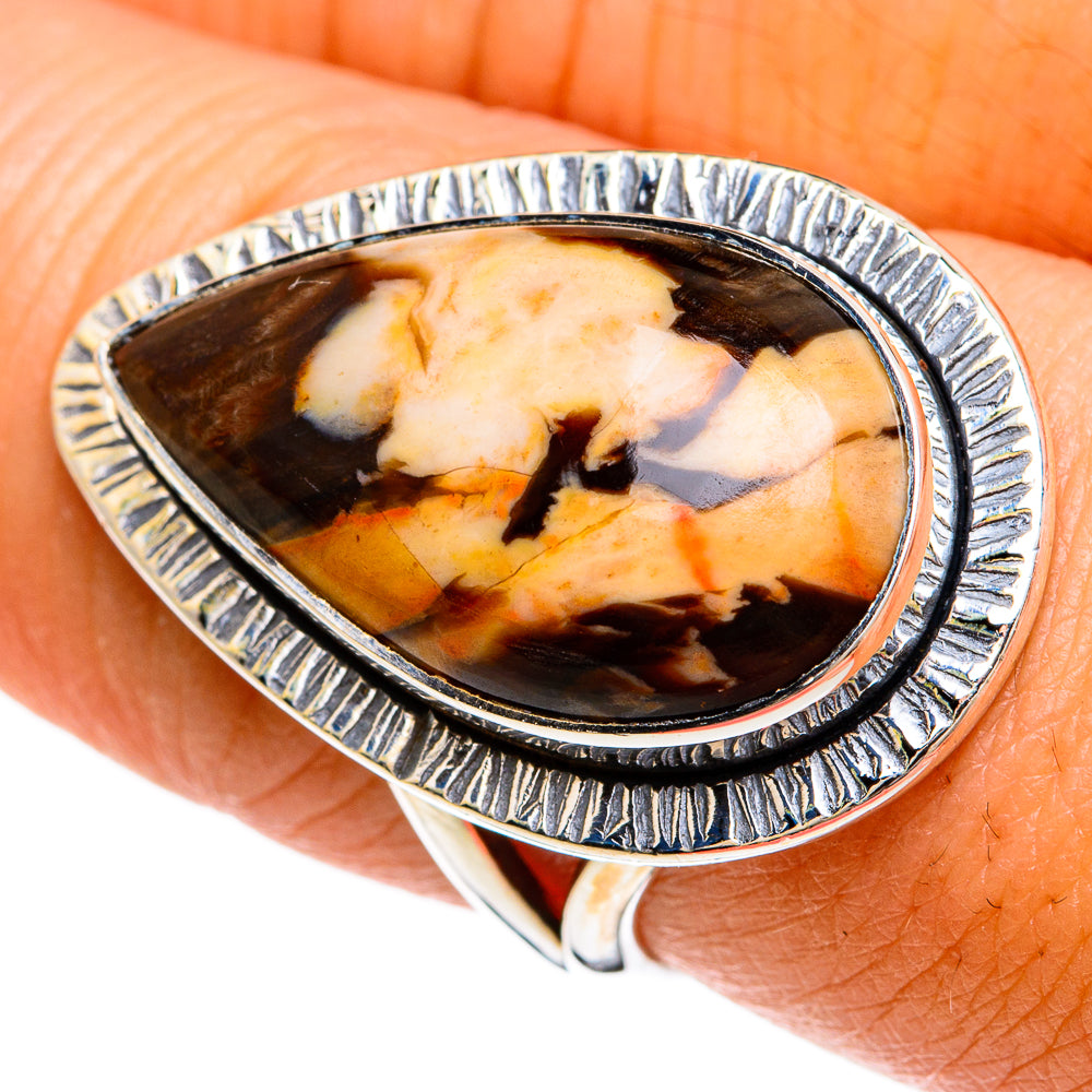 Peanut Wood Jasper Rings handcrafted by Ana Silver Co - RING80343