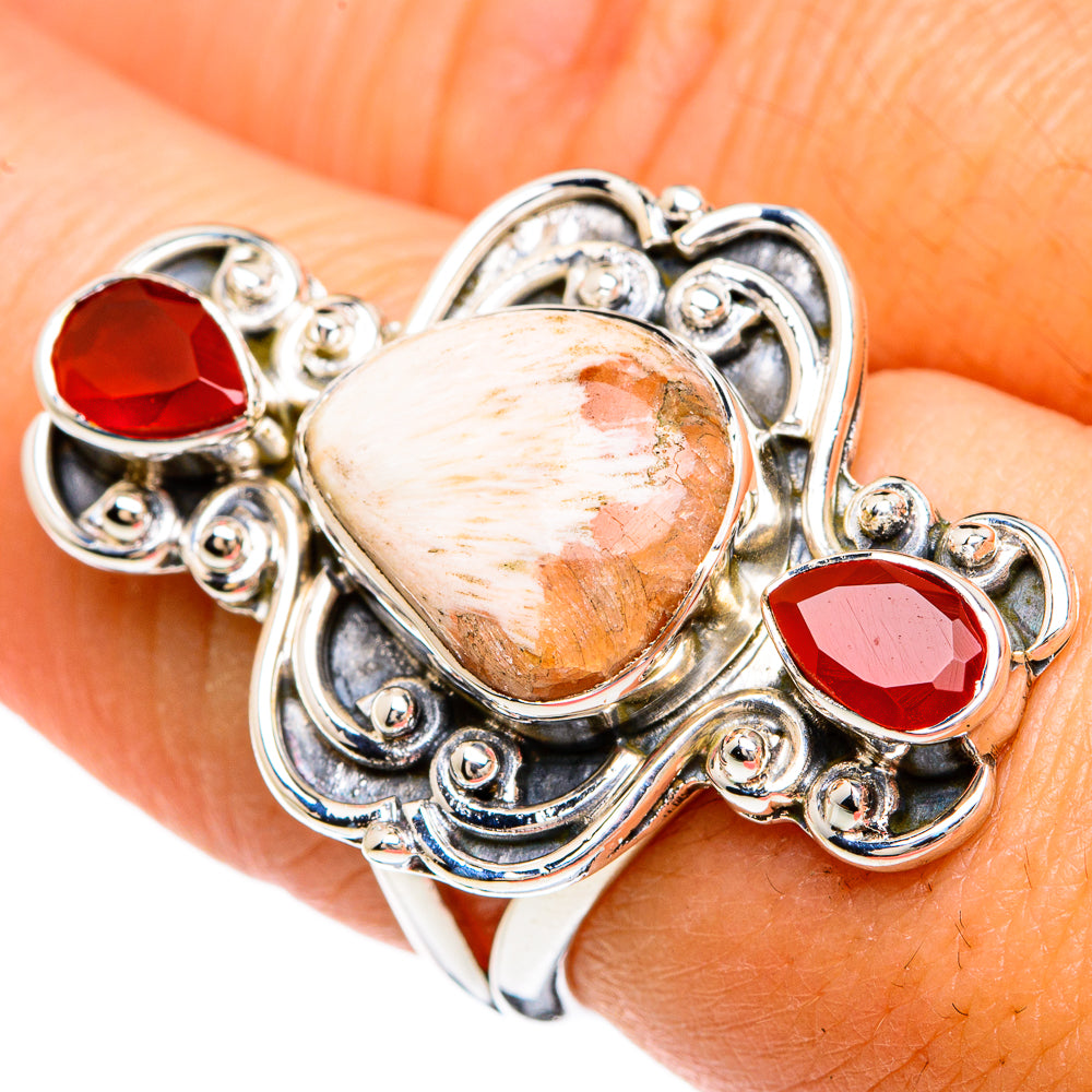 Scolecite Rings handcrafted by Ana Silver Co - RING80345