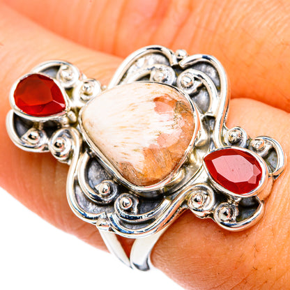 Scolecite Rings handcrafted by Ana Silver Co - RING80345