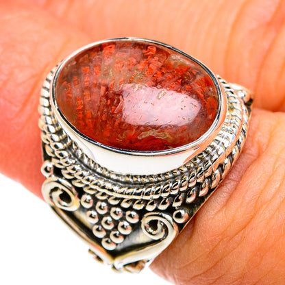 Red Horn Coral Rings handcrafted by Ana Silver Co - RING80346