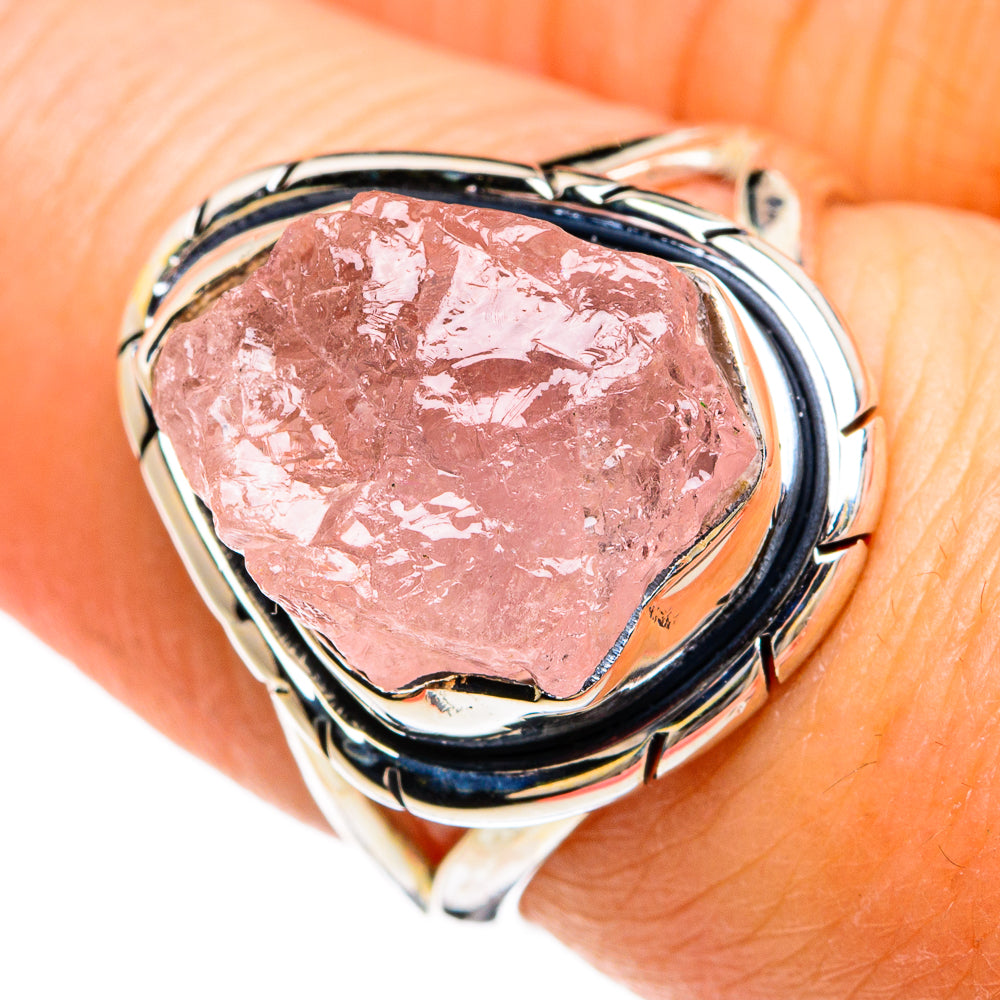 Rose Quartz Rings handcrafted by Ana Silver Co - RING80348