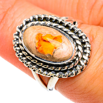 Mexican Fire Opal Rings handcrafted by Ana Silver Co - RING80356