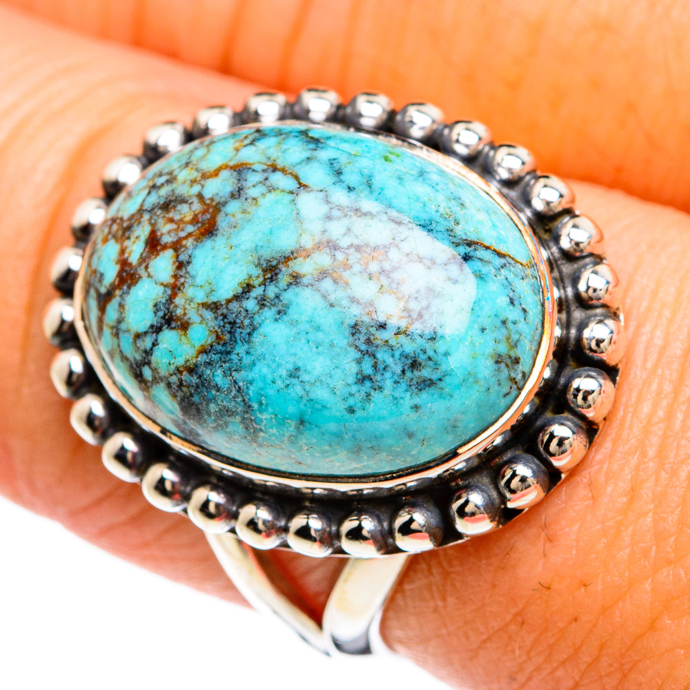 Tibetan Turquoise Rings handcrafted by Ana Silver Co - RING80360
