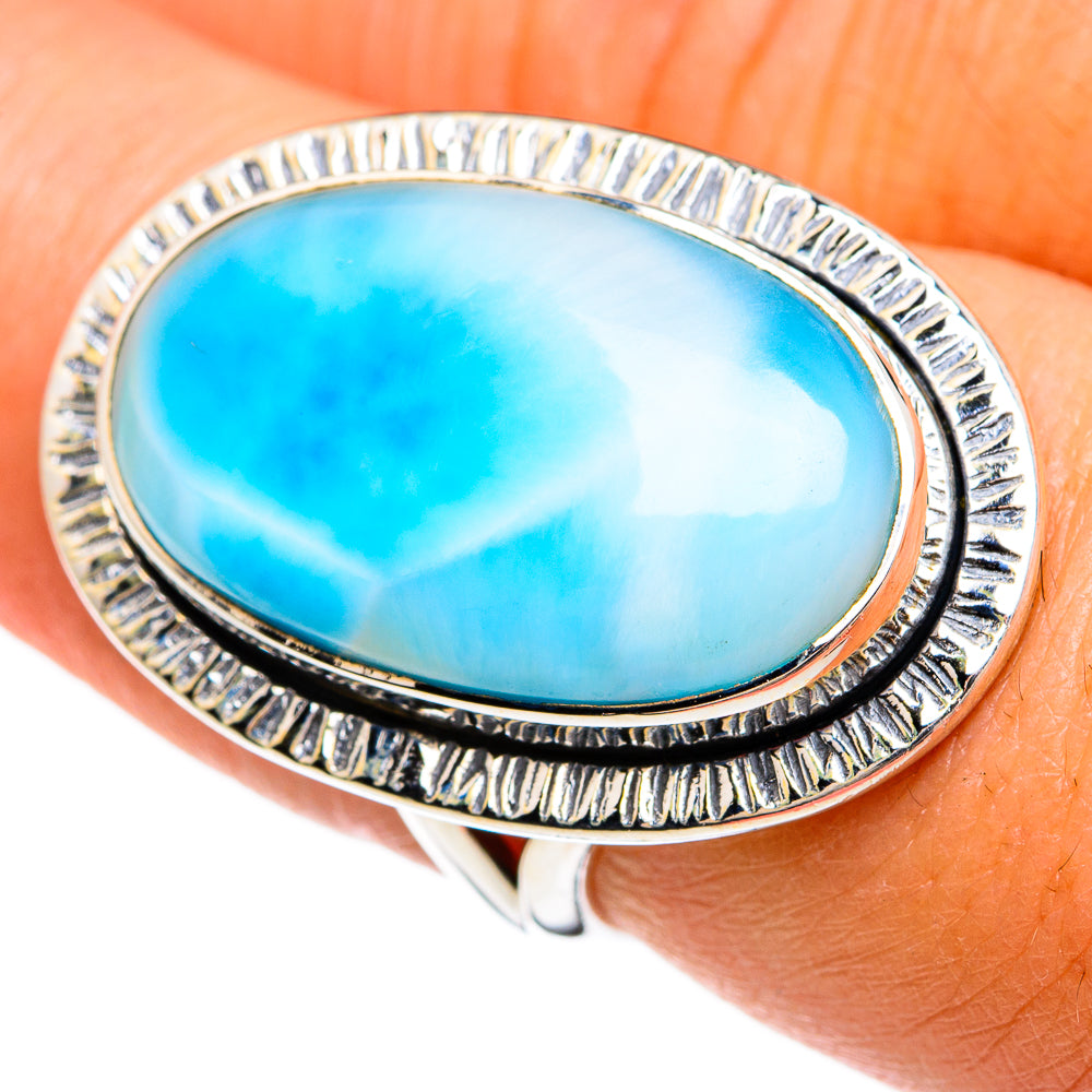 Larimar Rings handcrafted by Ana Silver Co - RING80363