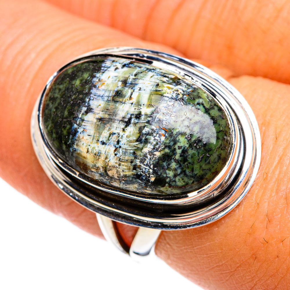 Lizard Jasper Rings handcrafted by Ana Silver Co - RING80368