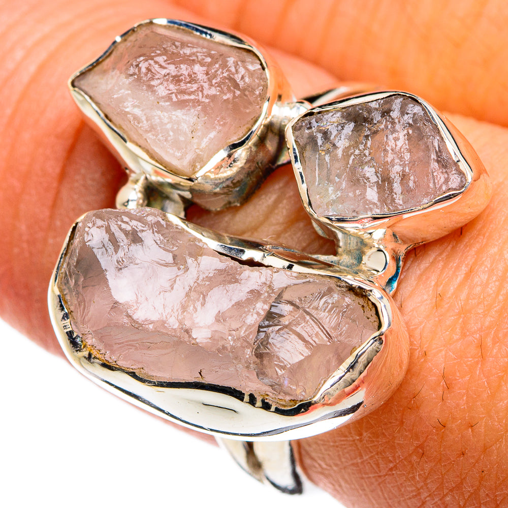 Rose Quartz Rings handcrafted by Ana Silver Co - RING80375