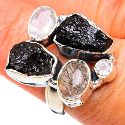 Black Tourmaline Rings handcrafted by Ana Silver Co - RING80379