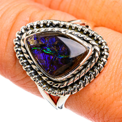 Ammolite Rings handcrafted by Ana Silver Co - RING80383