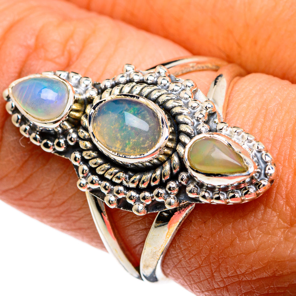 Ethiopian Opal Rings handcrafted by Ana Silver Co - RING80385