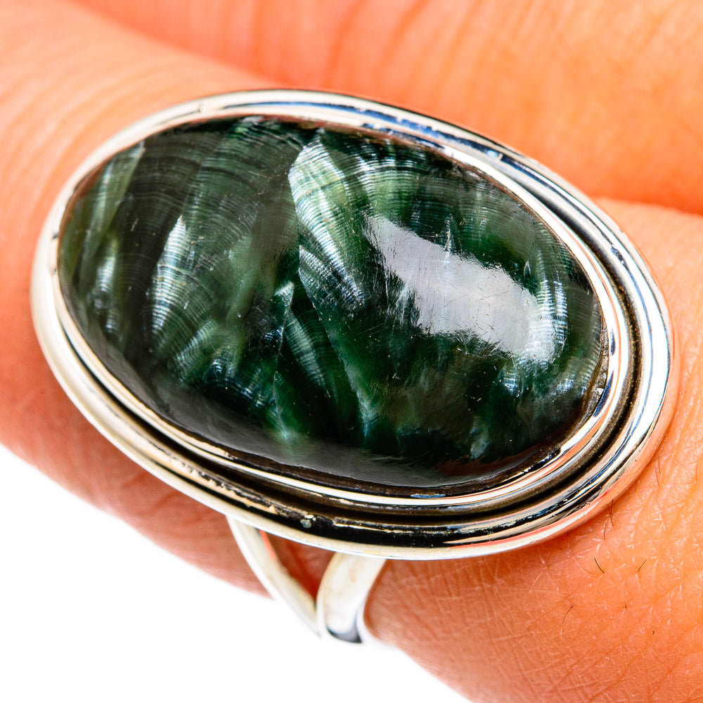 Seraphinite Rings handcrafted by Ana Silver Co - RING80393