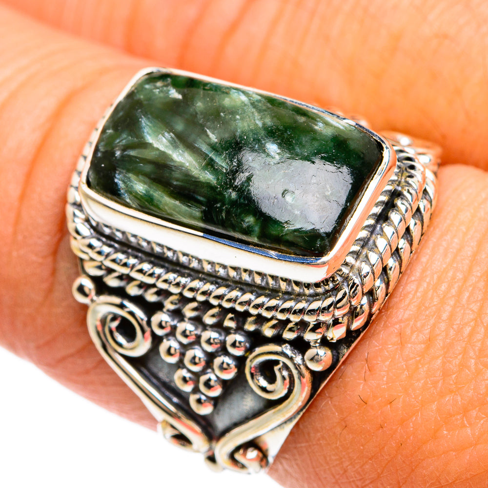 Seraphinite Rings handcrafted by Ana Silver Co - RING80396