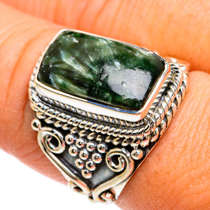 Seraphinite Rings handcrafted by Ana Silver Co - RING80396