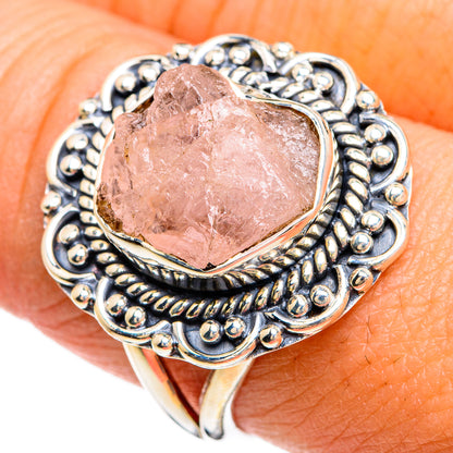 Rose Quartz Rings handcrafted by Ana Silver Co - RING80403