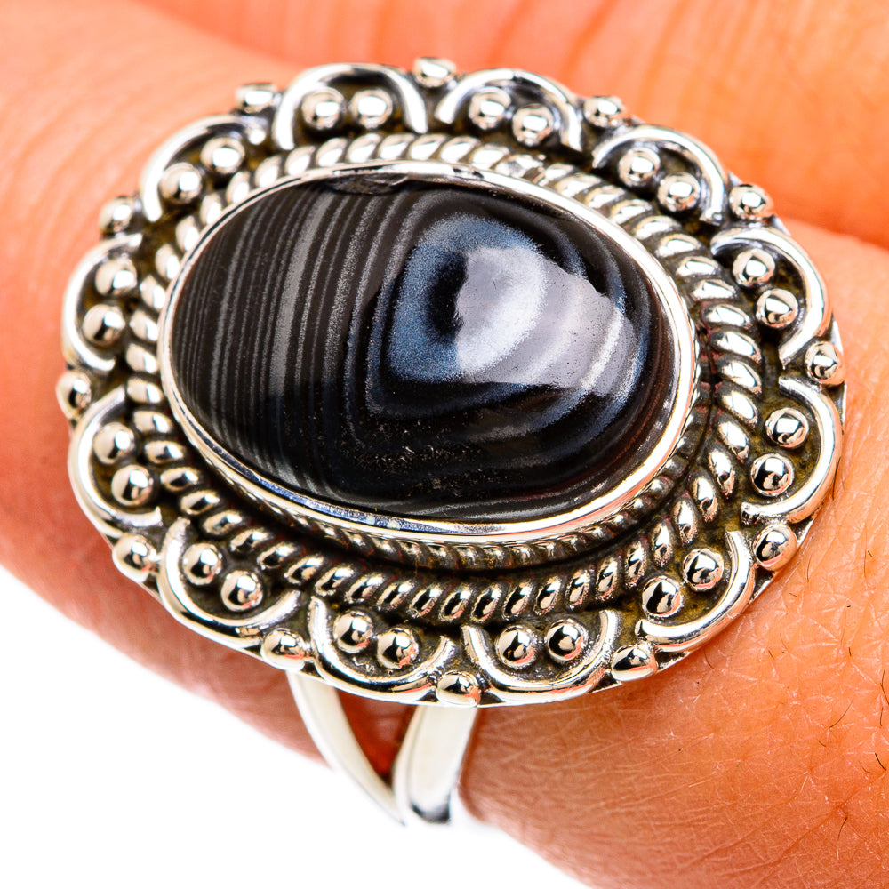 Psilomelane Rings handcrafted by Ana Silver Co - RING80406