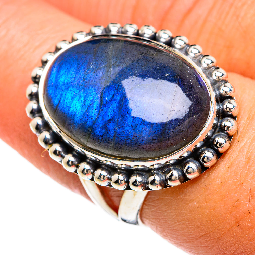 Labradorite Rings handcrafted by Ana Silver Co - RING80414