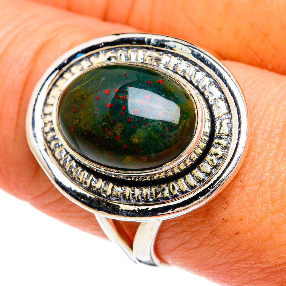 Bloodstone Rings handcrafted by Ana Silver Co - RING80421