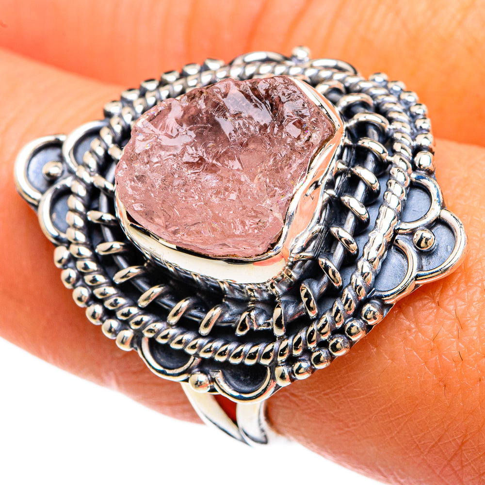 Rose Quartz Rings handcrafted by Ana Silver Co - RING80427