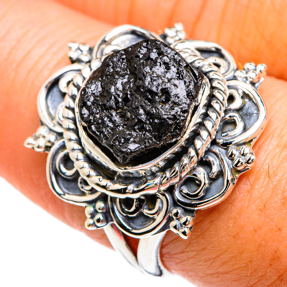 Black Tourmaline Rings handcrafted by Ana Silver Co - RING80431