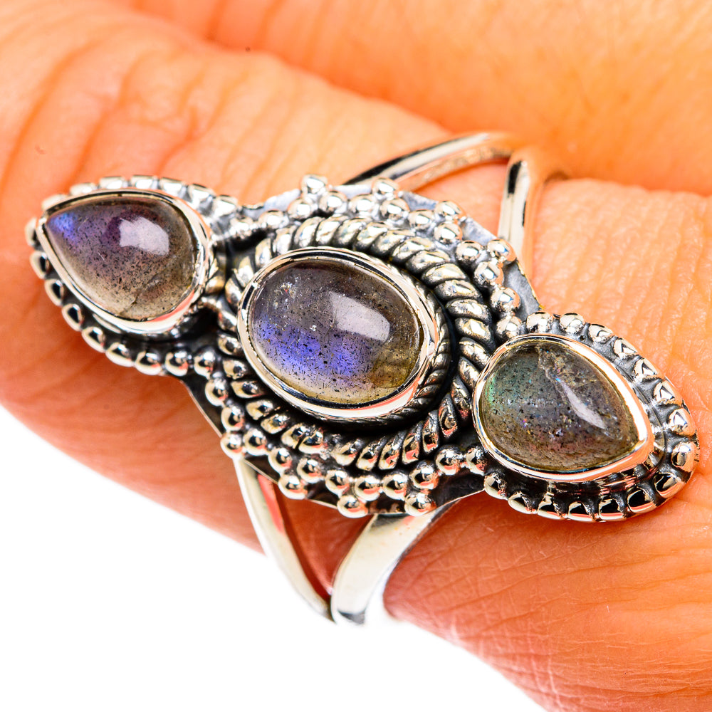 Labradorite Rings handcrafted by Ana Silver Co - RING80436