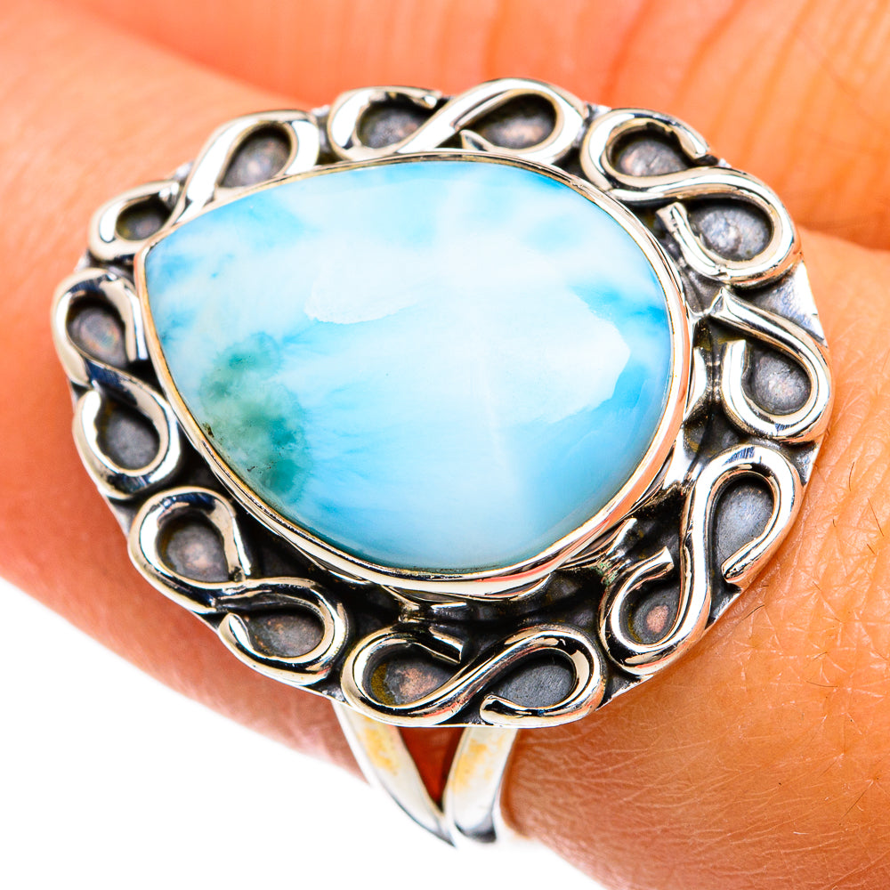 Larimar Rings handcrafted by Ana Silver Co - RING80441