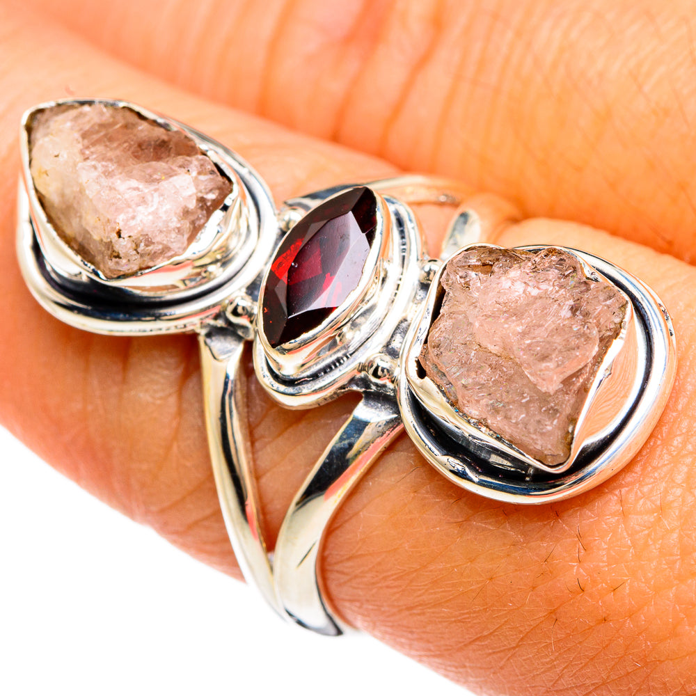 Rose Quartz Rings handcrafted by Ana Silver Co - RING80450