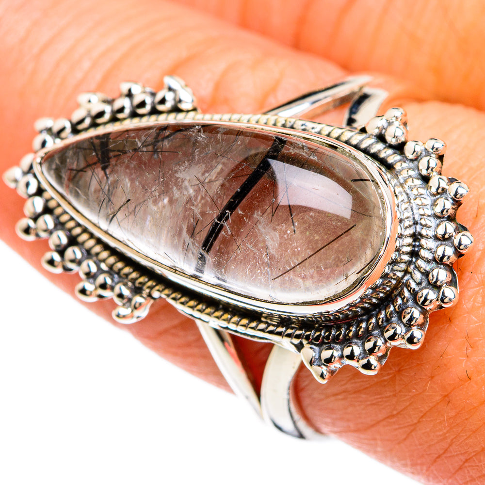 Tourmalinated Quartz Rings handcrafted by Ana Silver Co - RING80453