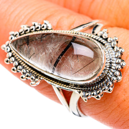 Tourmalinated Quartz Rings handcrafted by Ana Silver Co - RING80453