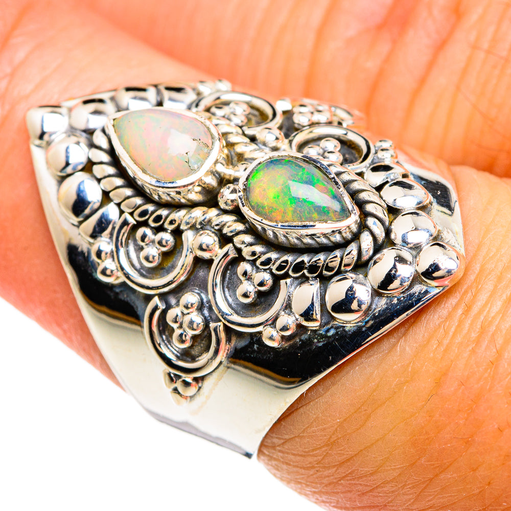 Ethiopian Opal Rings handcrafted by Ana Silver Co - RING80459