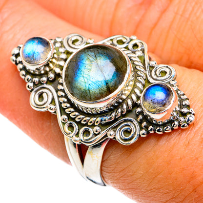 Labradorite Rings handcrafted by Ana Silver Co - RING80462