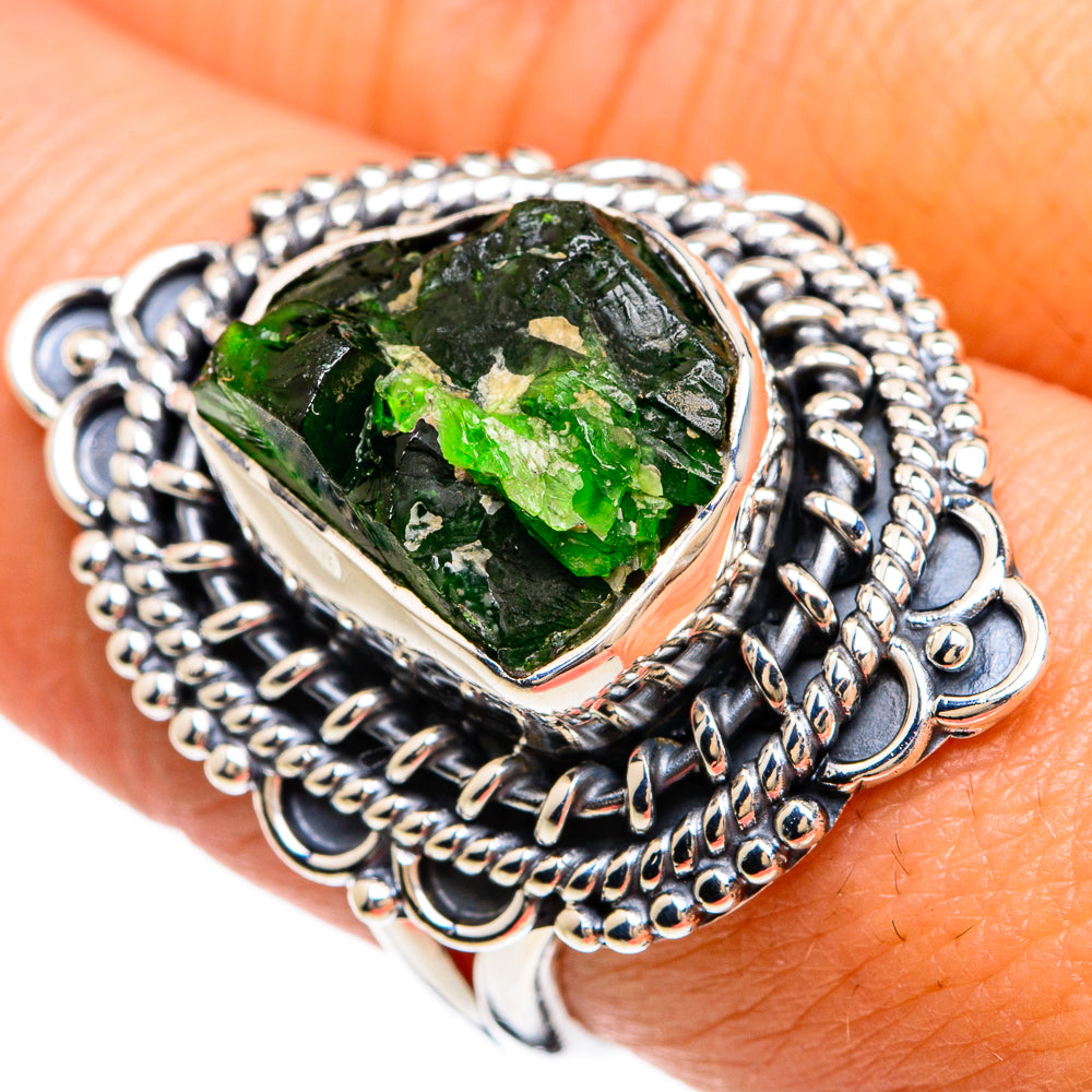 Chrome Diopside Rings handcrafted by Ana Silver Co - RING80467