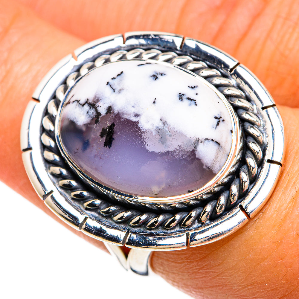 Dendritic Opal Rings handcrafted by Ana Silver Co - RING80480