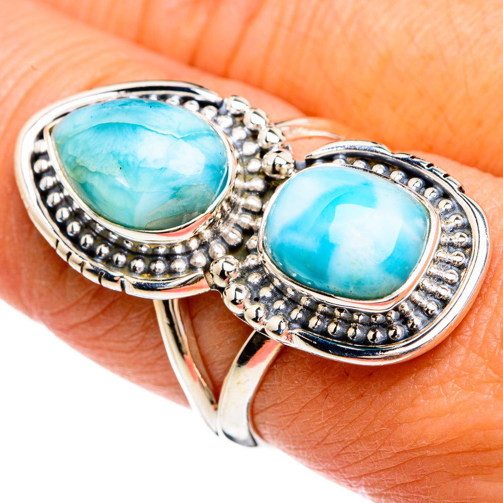 Larimar Rings handcrafted by Ana Silver Co - RING80483