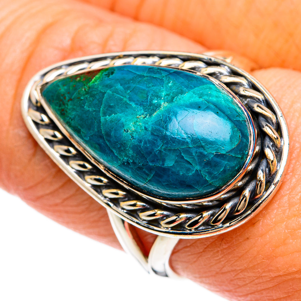Chrysocolla Rings handcrafted by Ana Silver Co - RING80484
