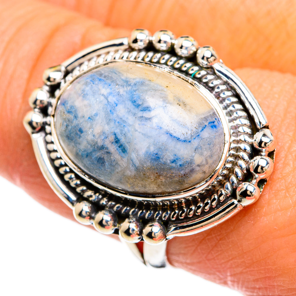 Blue Scheelite Rings handcrafted by Ana Silver Co - RING80486