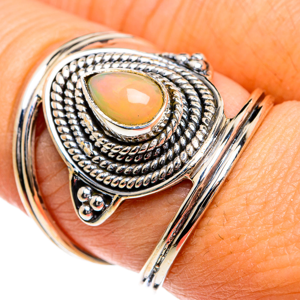 Ethiopian Opal Rings handcrafted by Ana Silver Co - RING80505