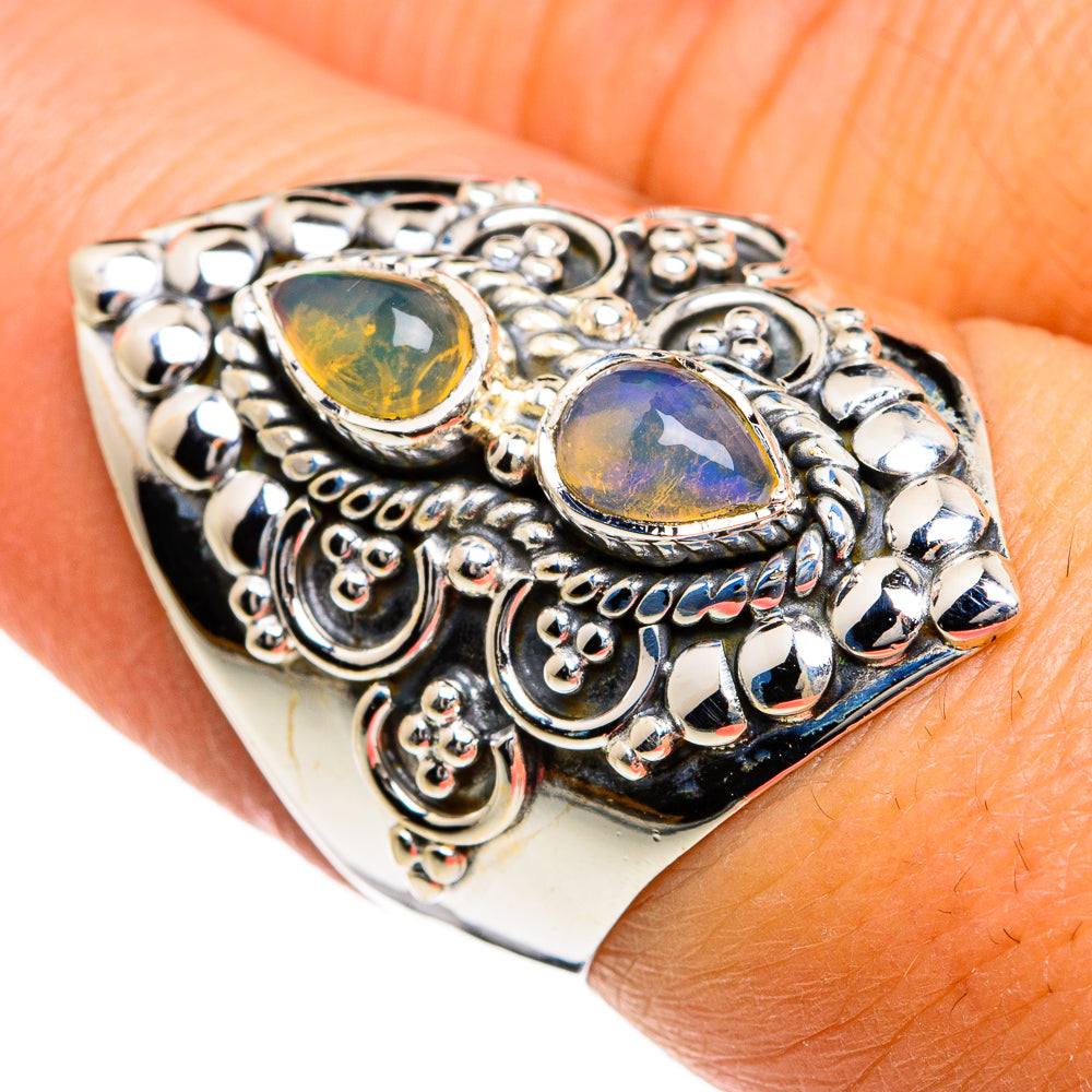 Ethiopian Opal Rings handcrafted by Ana Silver Co - RING80506