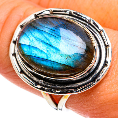 Labradorite Rings handcrafted by Ana Silver Co - RING80507