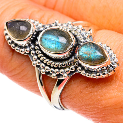 Labradorite Rings handcrafted by Ana Silver Co - RING80512