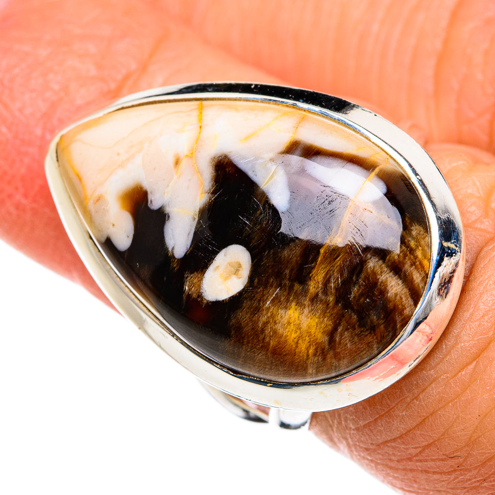 Peanut Wood Jasper Rings handcrafted by Ana Silver Co - RING80515