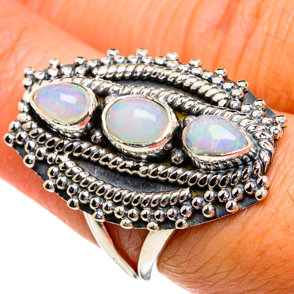 Ethiopian Opal Rings handcrafted by Ana Silver Co - RING80524
