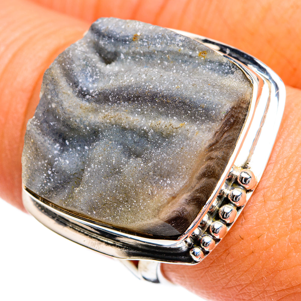 Desert Druzy Rings handcrafted by Ana Silver Co - RING80525