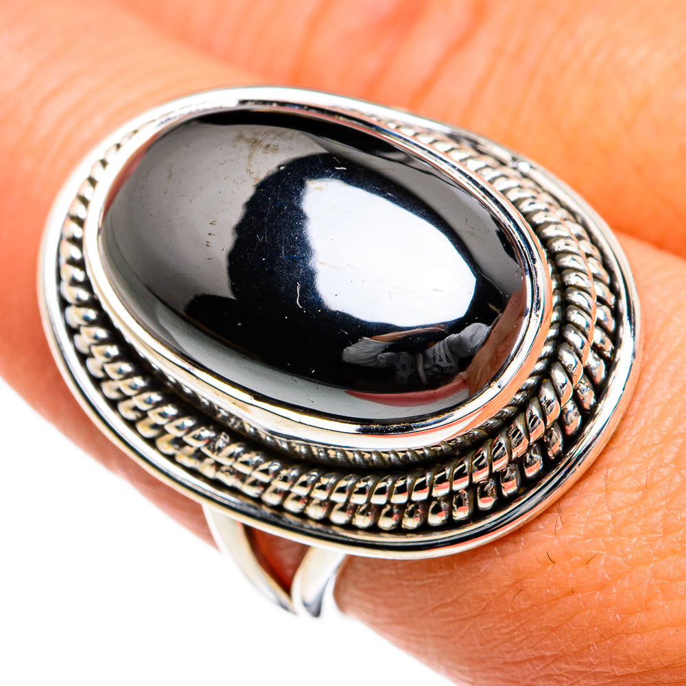 Hematite Rings handcrafted by Ana Silver Co - RING80526