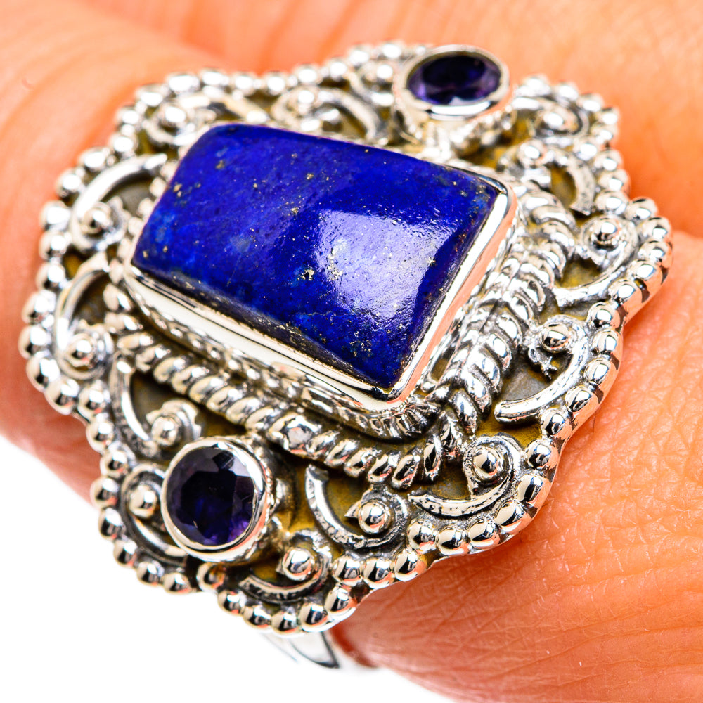 Lapis Lazuli Rings handcrafted by Ana Silver Co - RING80529