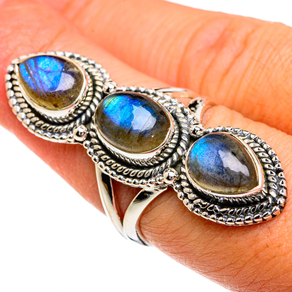 Labradorite Rings handcrafted by Ana Silver Co - RING80533