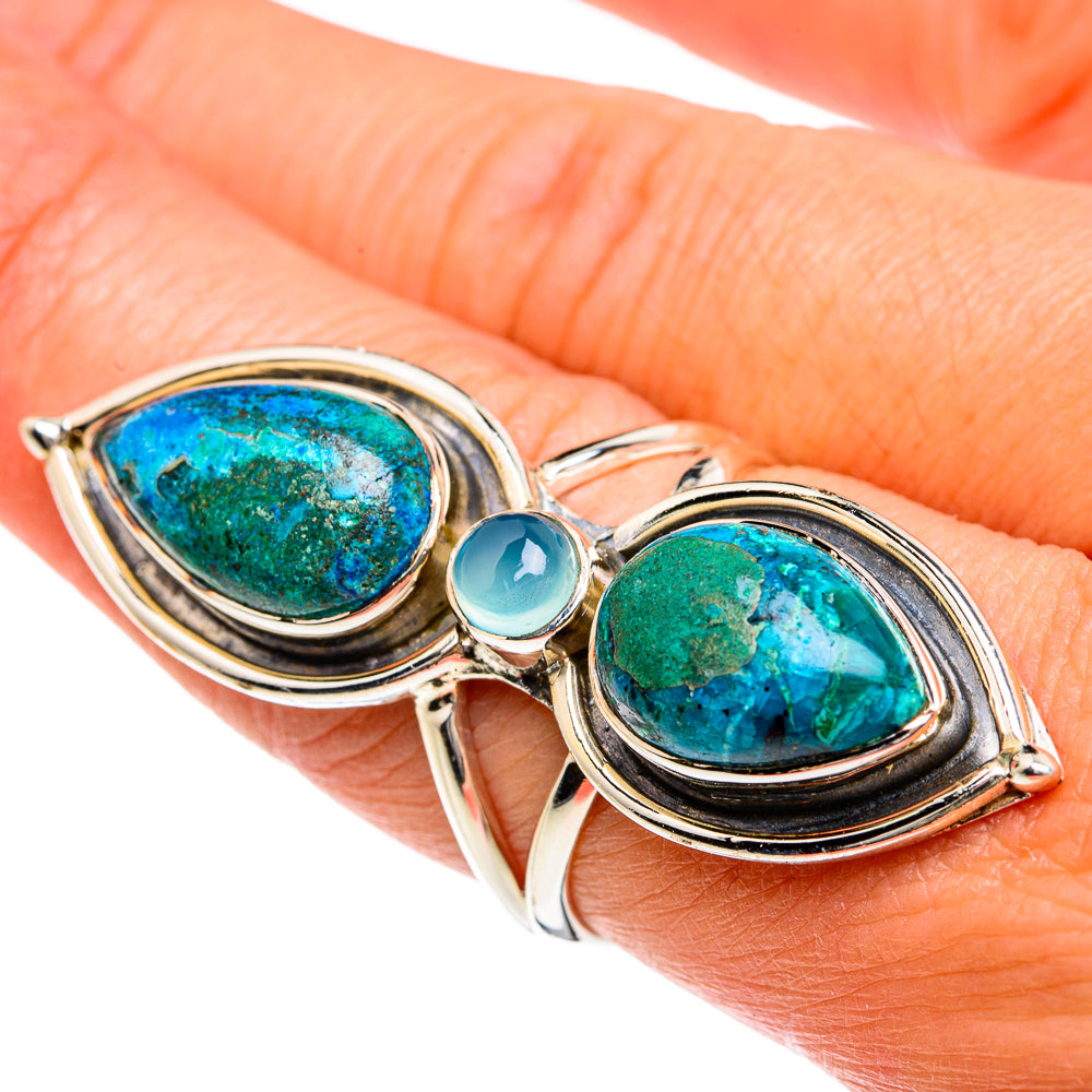 Chrysocolla Rings handcrafted by Ana Silver Co - RING80534