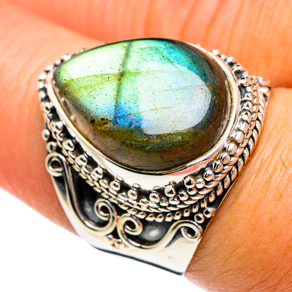Labradorite Rings handcrafted by Ana Silver Co - RING80535