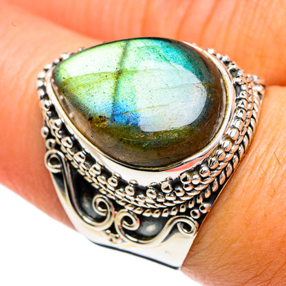 Labradorite Rings handcrafted by Ana Silver Co - RING80535
