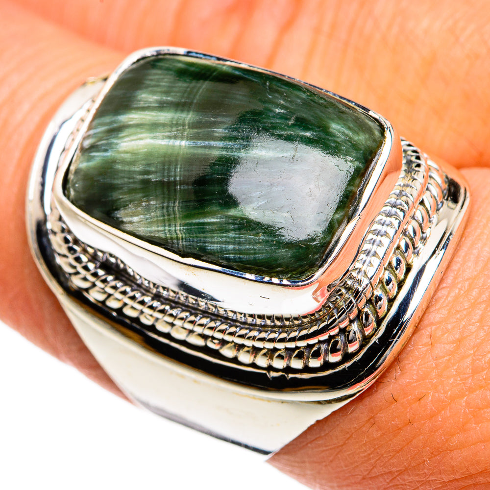 Seraphinite Rings handcrafted by Ana Silver Co - RING80538